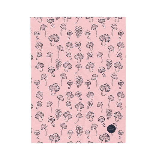 Velveteen Plush Blanket - Mushrooms