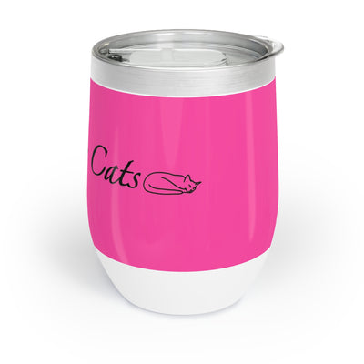 Amo a mis gatos - Vaso de vino - Magenta