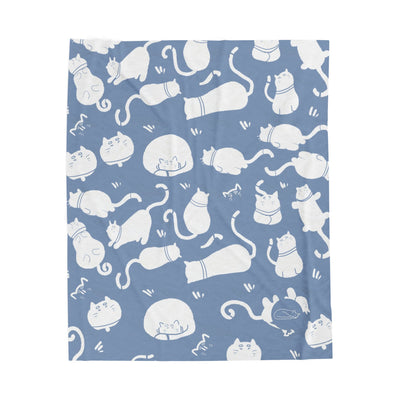 Velveteen Plush Blanket - Cozy Cats