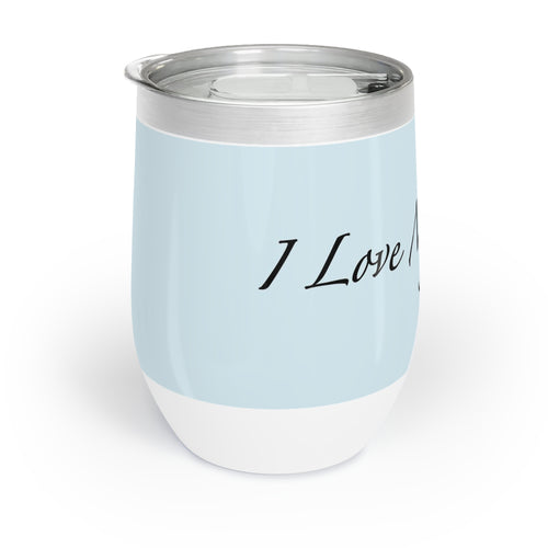 I Love My Cat - Wine Tumbler - Chambray