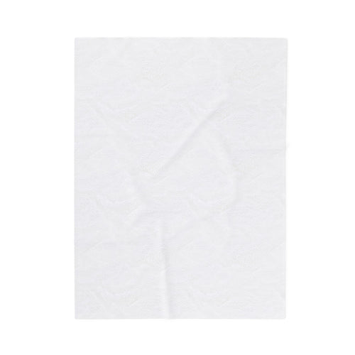 Velveteen Plush Blanket - Blue and Purple Flowers