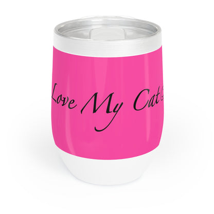 Amo a mi gato - Vaso de vino (9 colores)