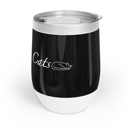 I Love My Cats - Wine Tumbler - Black