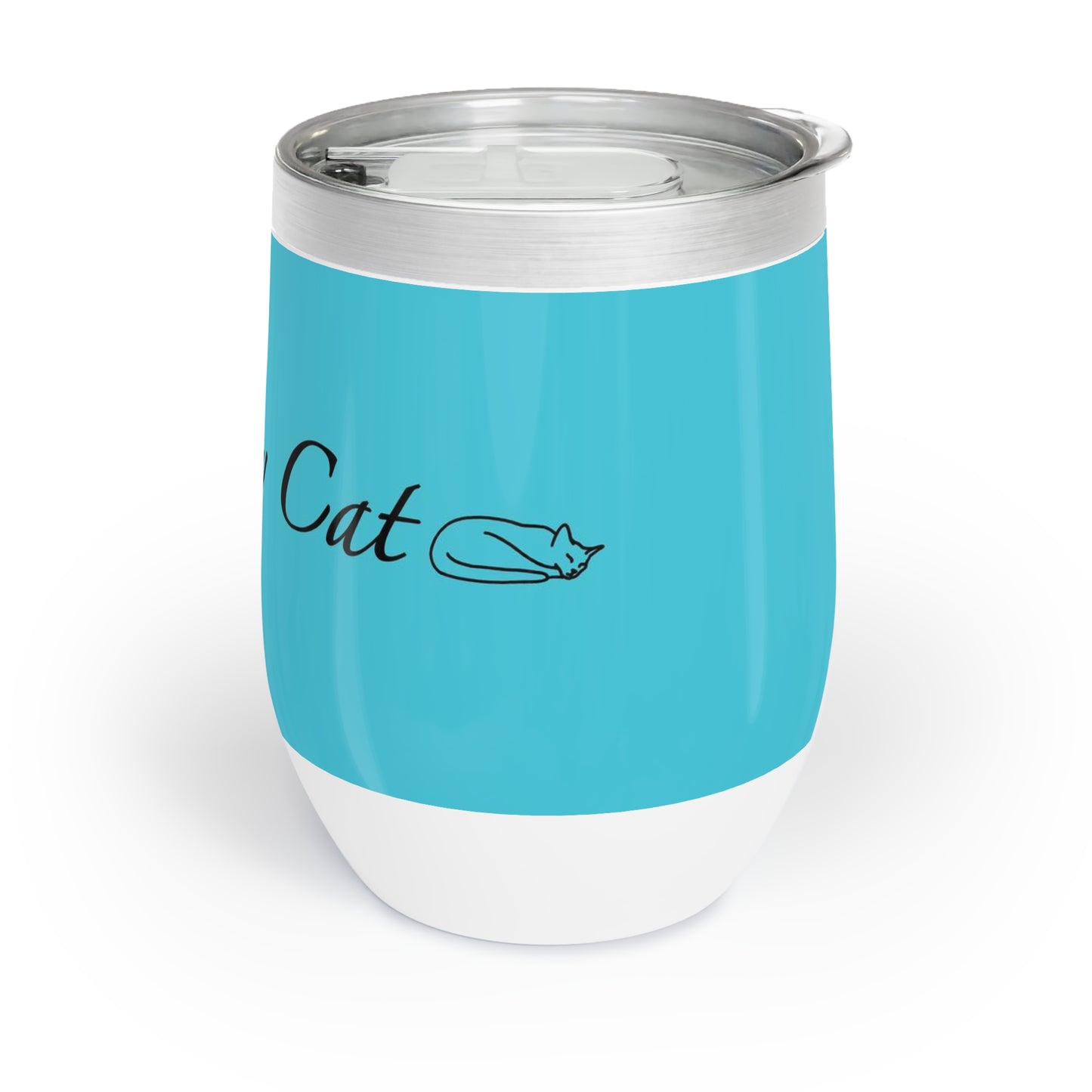 Amo a mi gato - Vaso de vino - Azul laguna