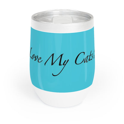 Amo a mis gatos - Vaso de vino (9 colores)