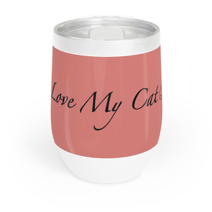 Amo a mi gato - Vaso de vino (9 colores)