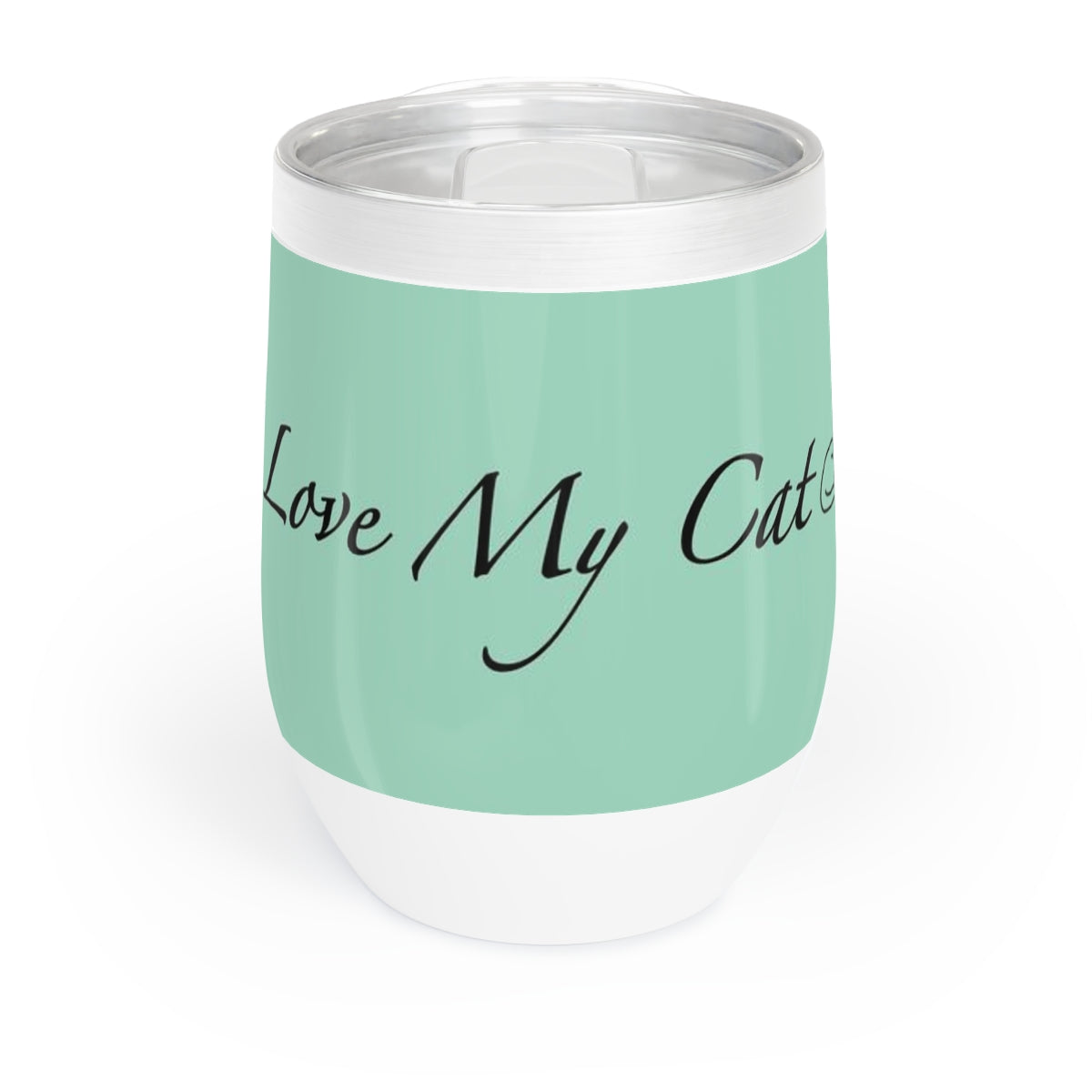 Amo a mi gato - Vaso de vino (9 colores)