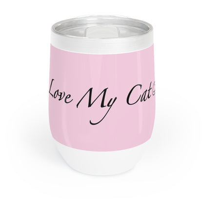 Amo a mi gato - Vaso de vino (9 colores)