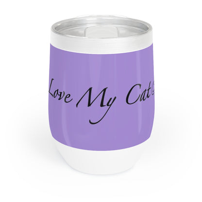 Amo a mi gato - Vaso de vino (9 colores)