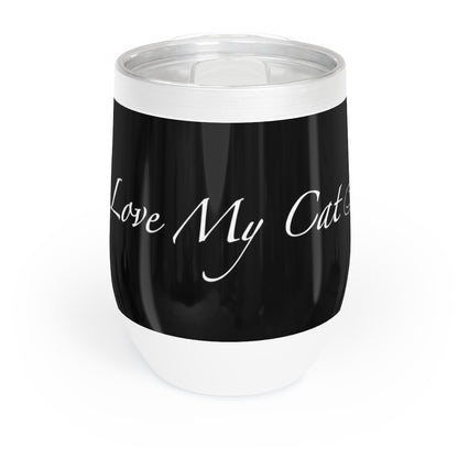 Amo a mi gato - Vaso de vino (9 colores)