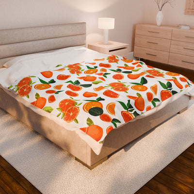 Velveteen Plush Blanket - Oranges