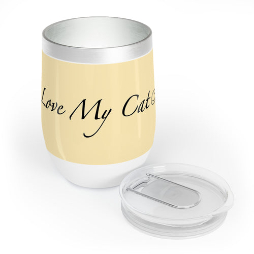 I Love My Cat - Wine Tumbler - Banana