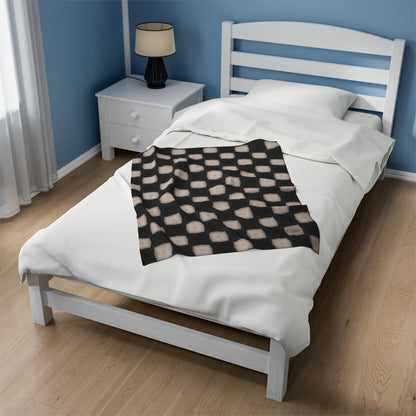 Velveteen Plush Blanket - Chessboard