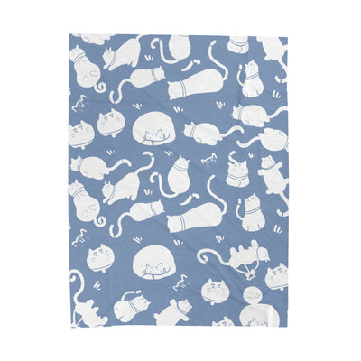 Velveteen Plush Blanket - Cozy Cats