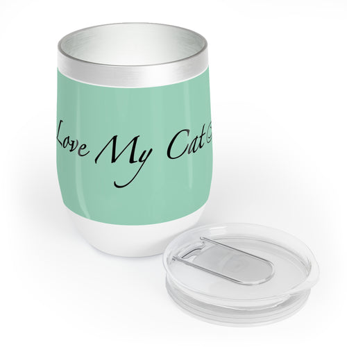 I Love My Cat - Wine Tumbler - Island Reef