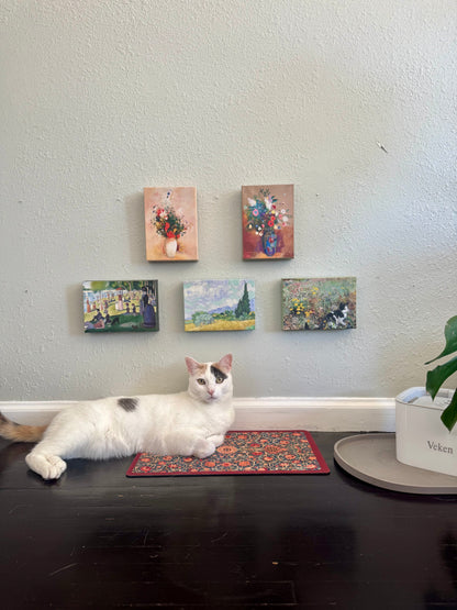 The Classics Set — 3 Cat-Sized Canvases (Starry Night, Mona Lisa, The Scream)