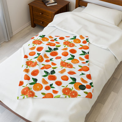 Velveteen Plush Blanket - Oranges