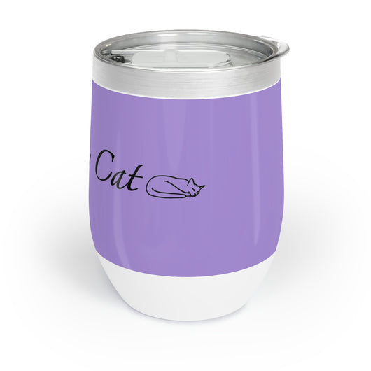 Amo a mi gato - Vaso de vino - Violeta