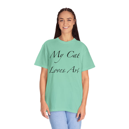 Mi gato ama el arte - Camiseta unisex (14 colores)