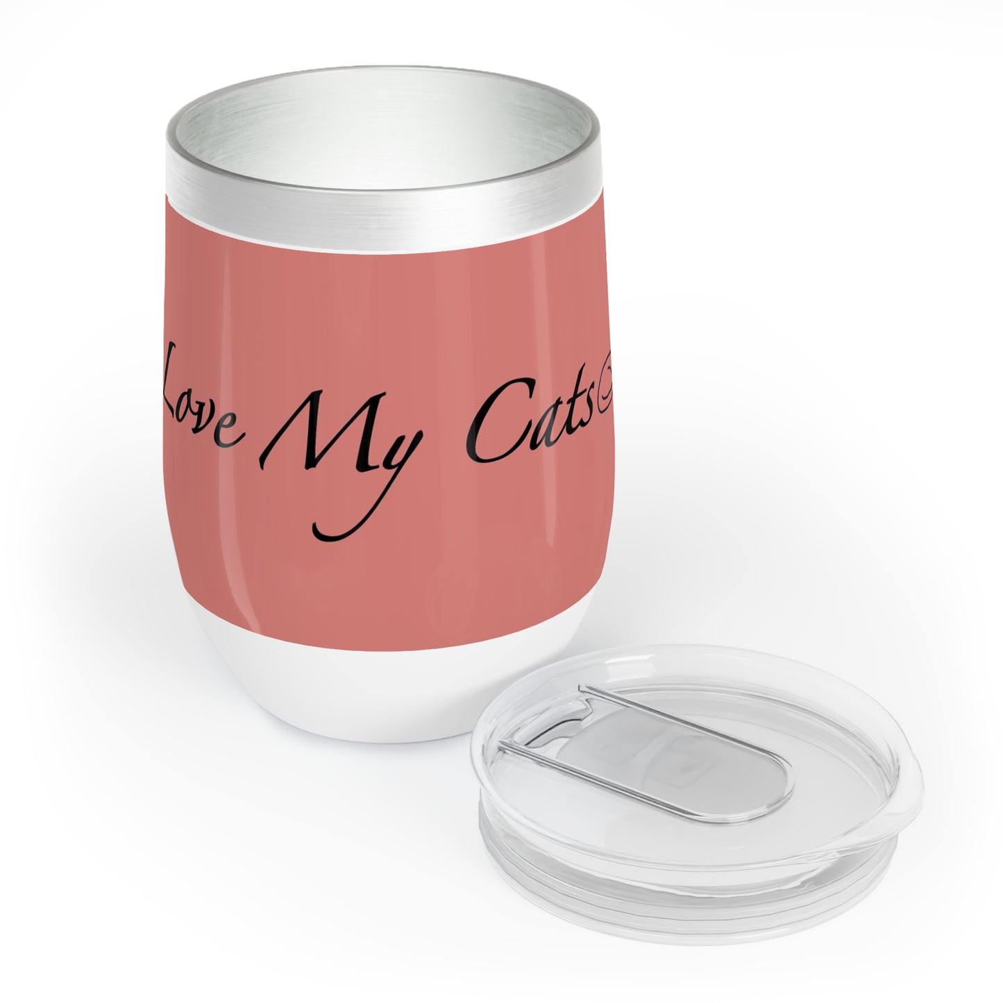 Amo a mis gatos - Vaso de vino - Sandía