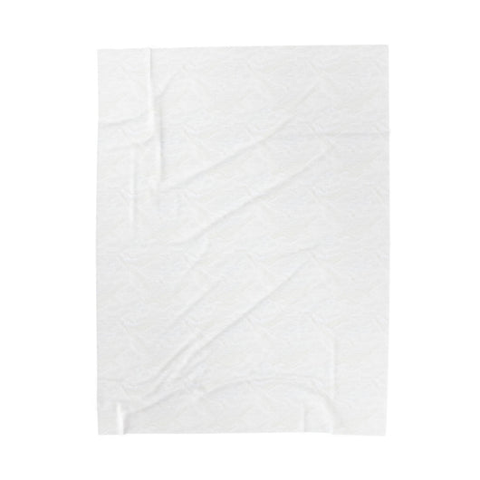 Velveteen Plush Blanket - Topographic Blue