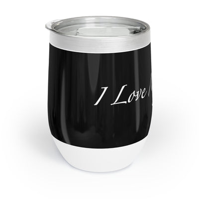 I Love My Cat - Wine Tumbler - Black