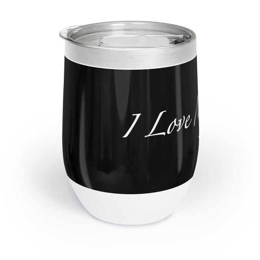 I Love My Cat - Wine Tumbler - Black