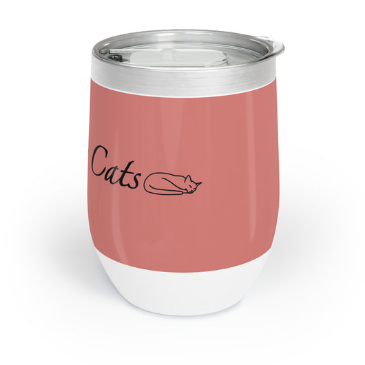 I Love My Cats - Wine Tumbler - Watermelon