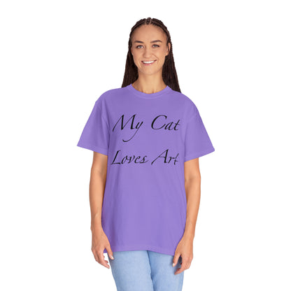 Mi gato ama el arte - Camiseta unisex (14 colores)