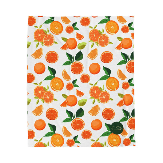 Velveteen Plush Blanket - Oranges