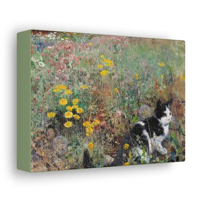 Art For Your Cat Cat on a Flowery Meadow Bruno Liljefors 1887