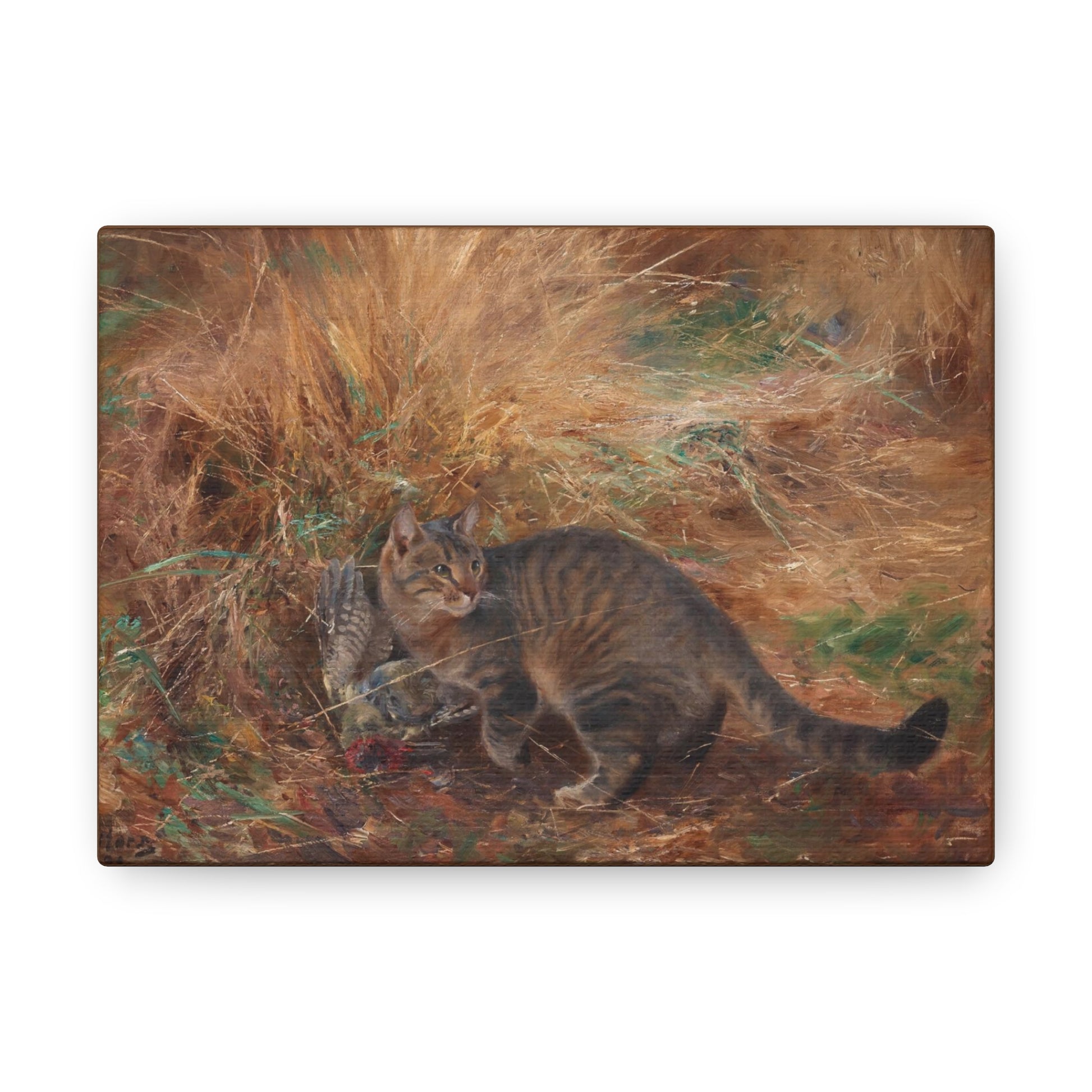 Art For Your Cat Cat with European Green Woodpecker Bruno Liljefors 1890