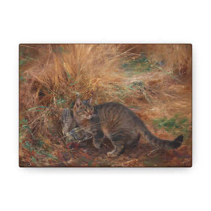Art For Your Cat Cat with European Green Woodpecker Bruno Liljefors 1890