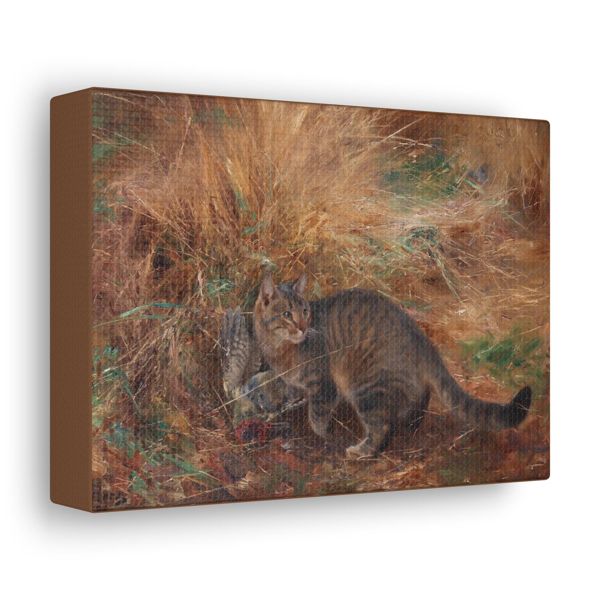 Art For Your Cat Cat with European Green Woodpecker Bruno Liljefors 1890