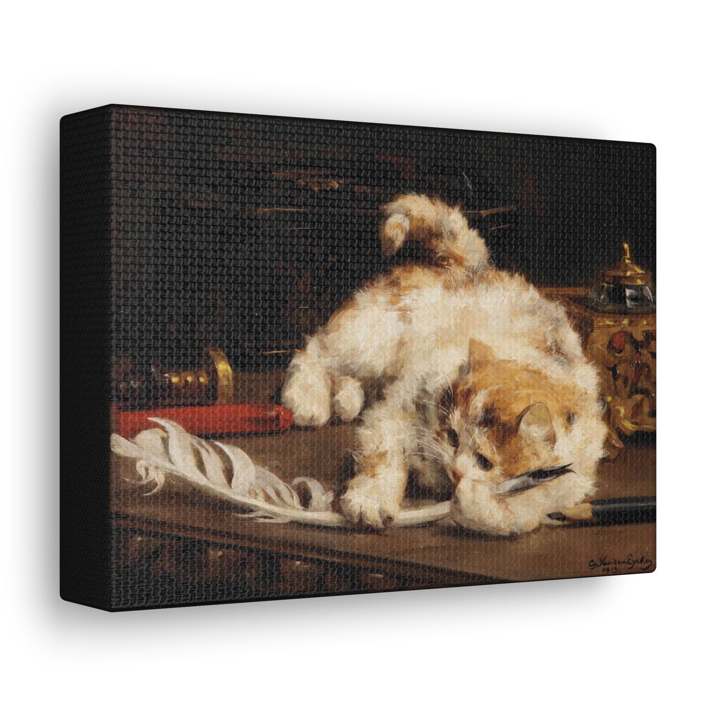 Art For Your Cat The Little Writer Charles van den Eycken 1913