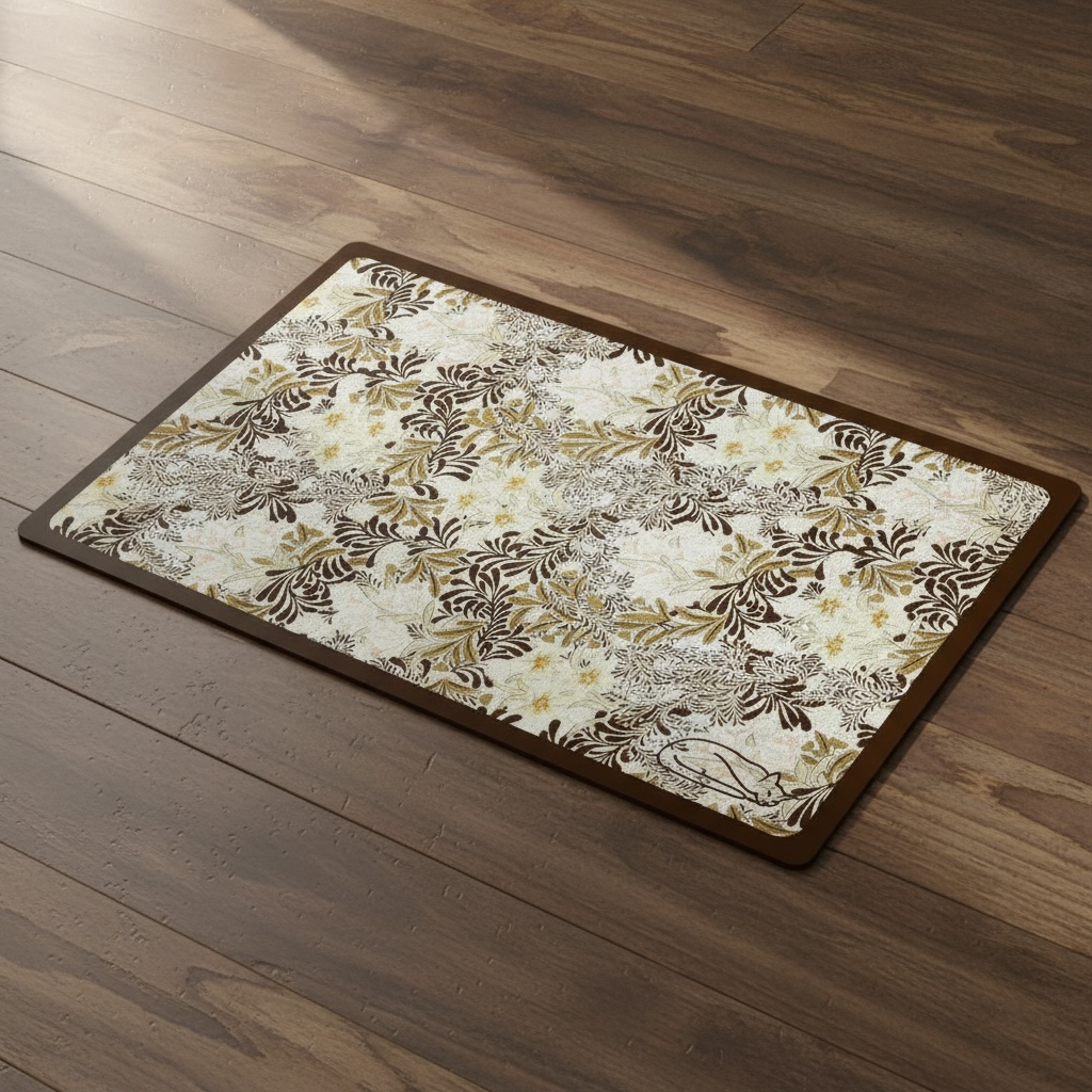 Brown and Yellow Floral Pattern