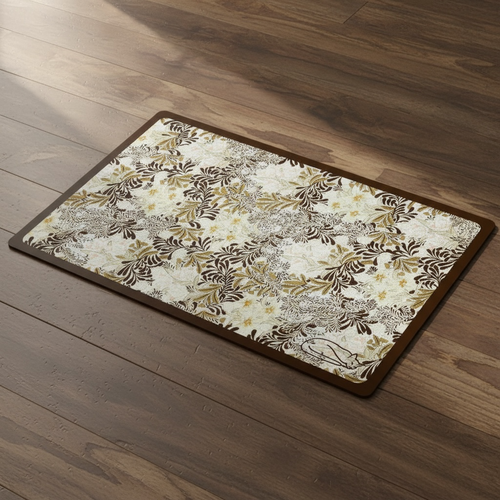 Brown and Yellow Floral Pattern