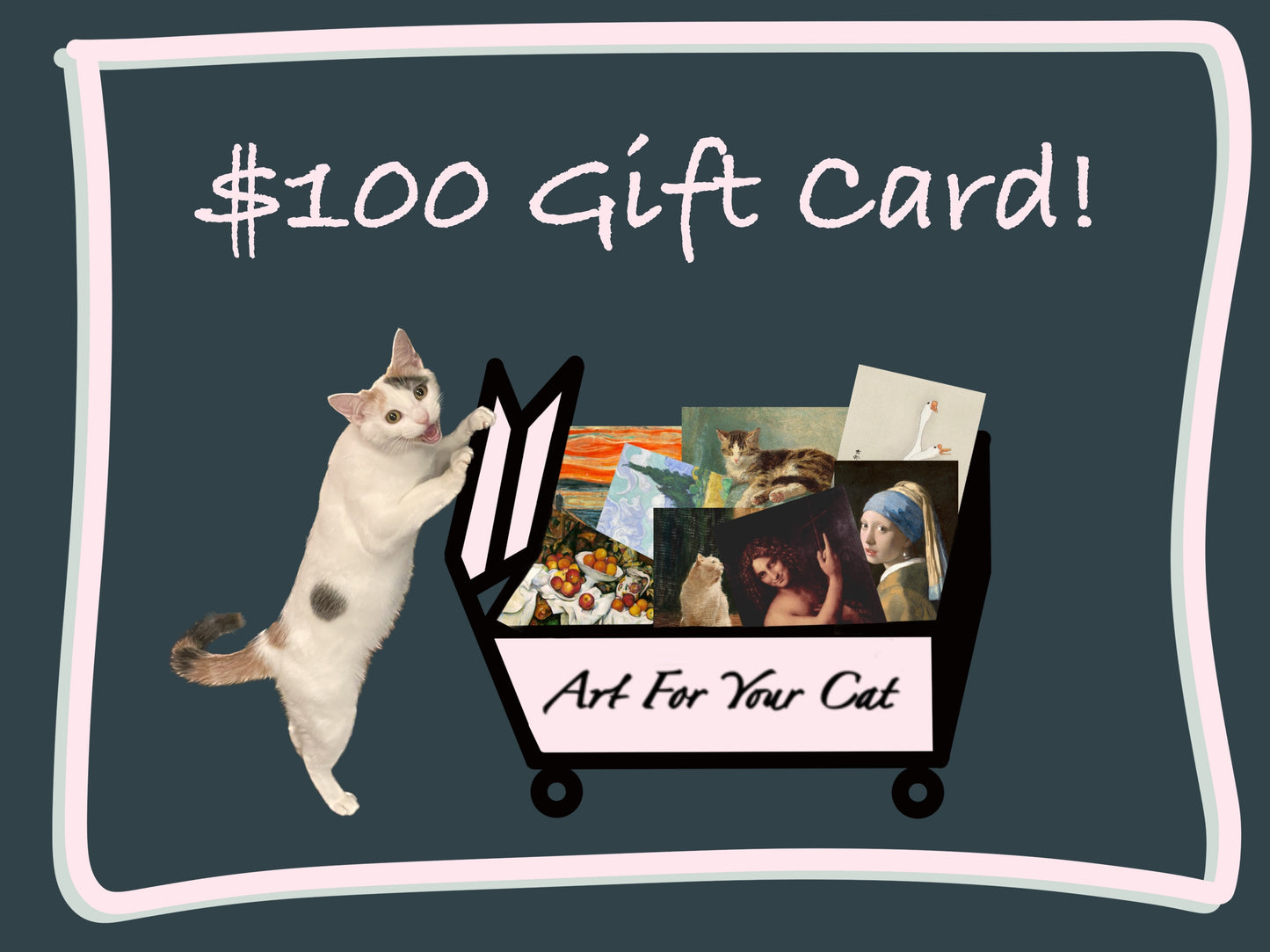 Arte para tu gato Tarjeta de regalo de $100