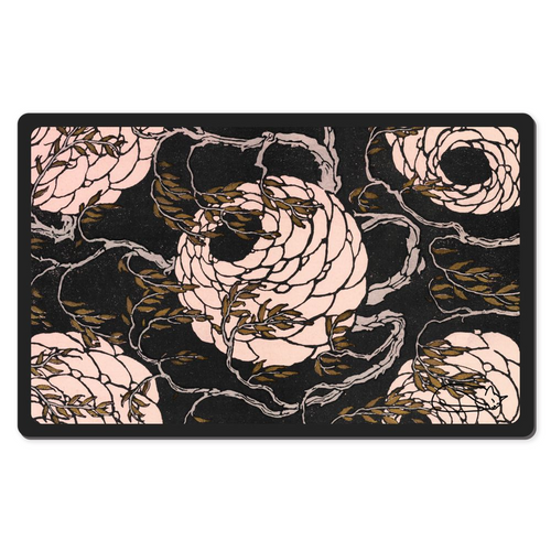 Pink and Black Flower Pattern