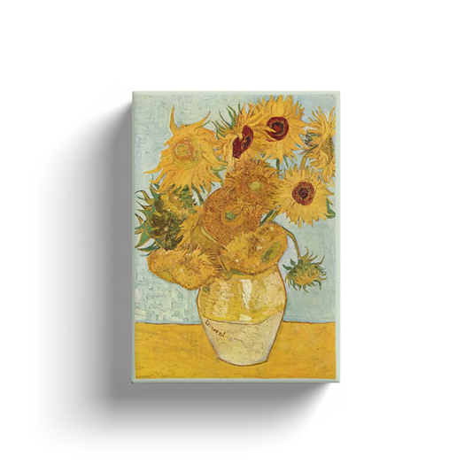 Jarrón con Doce Girasoles