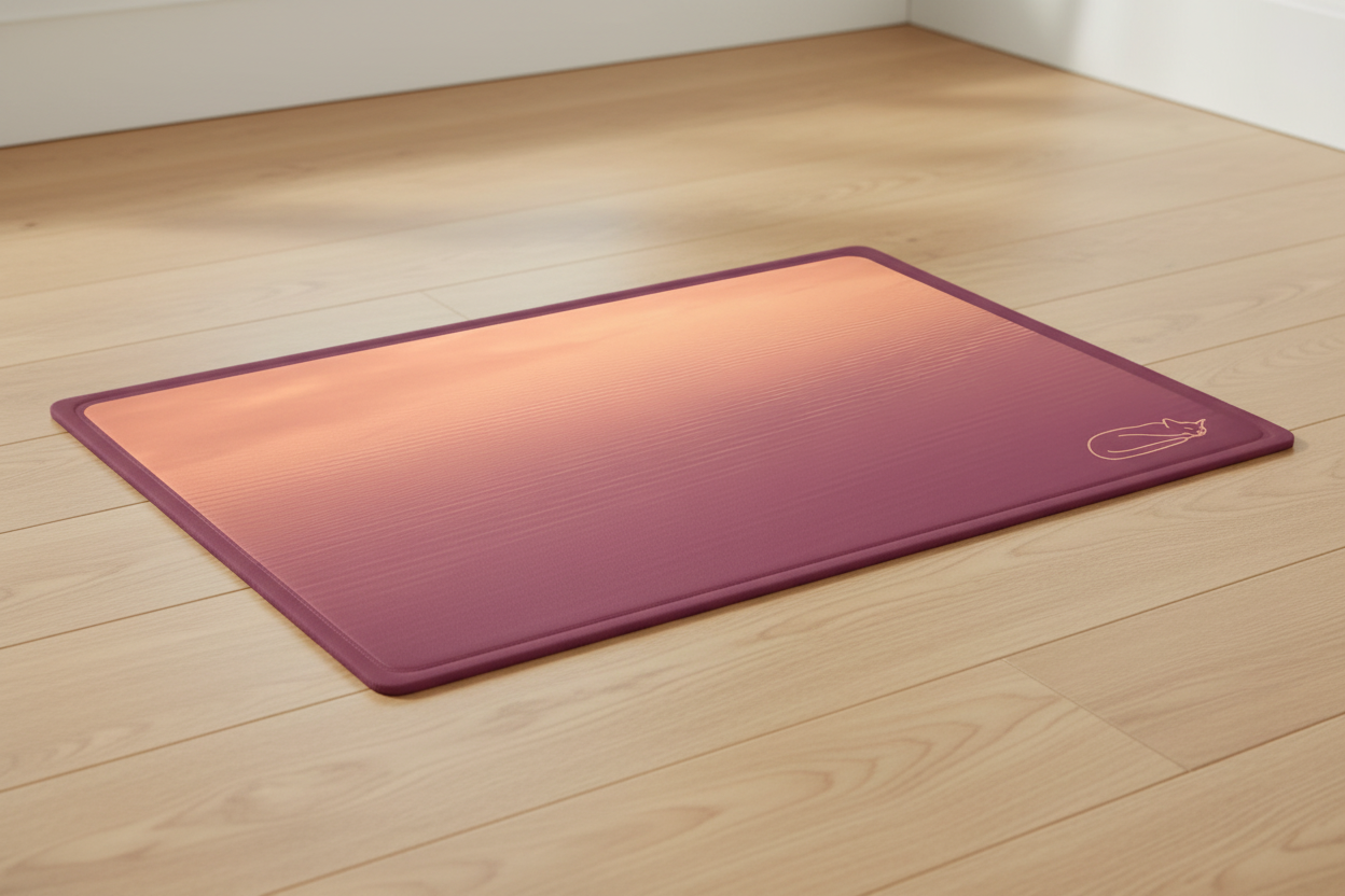 Sunset Mat Low Angle on Wood Floor