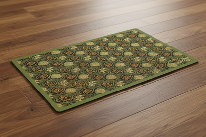Tulip and Lily Mat on Wood Floor